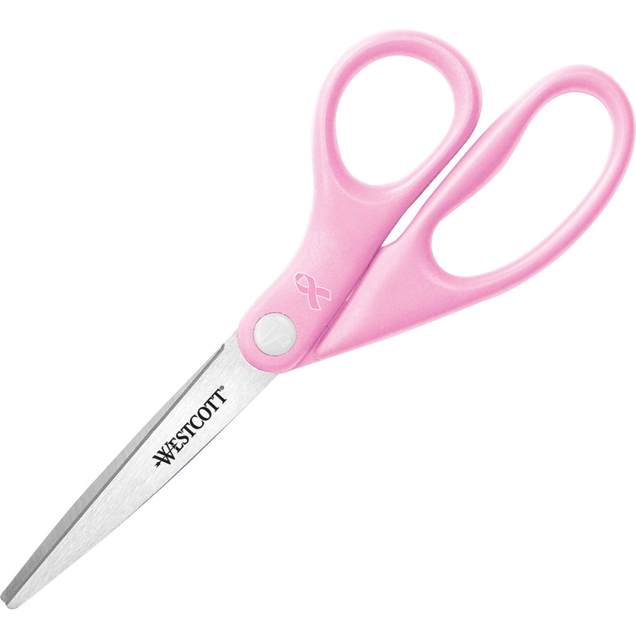 Westcott 8 Breast Cancer Awareness Straight Scissors - 8 Overall